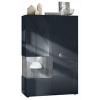 VITRINE Morena Einsatz in Avola-Anthrazit - Anthrazit, Holzwerkstoff (91.5/136.5/37cm) - Vladon