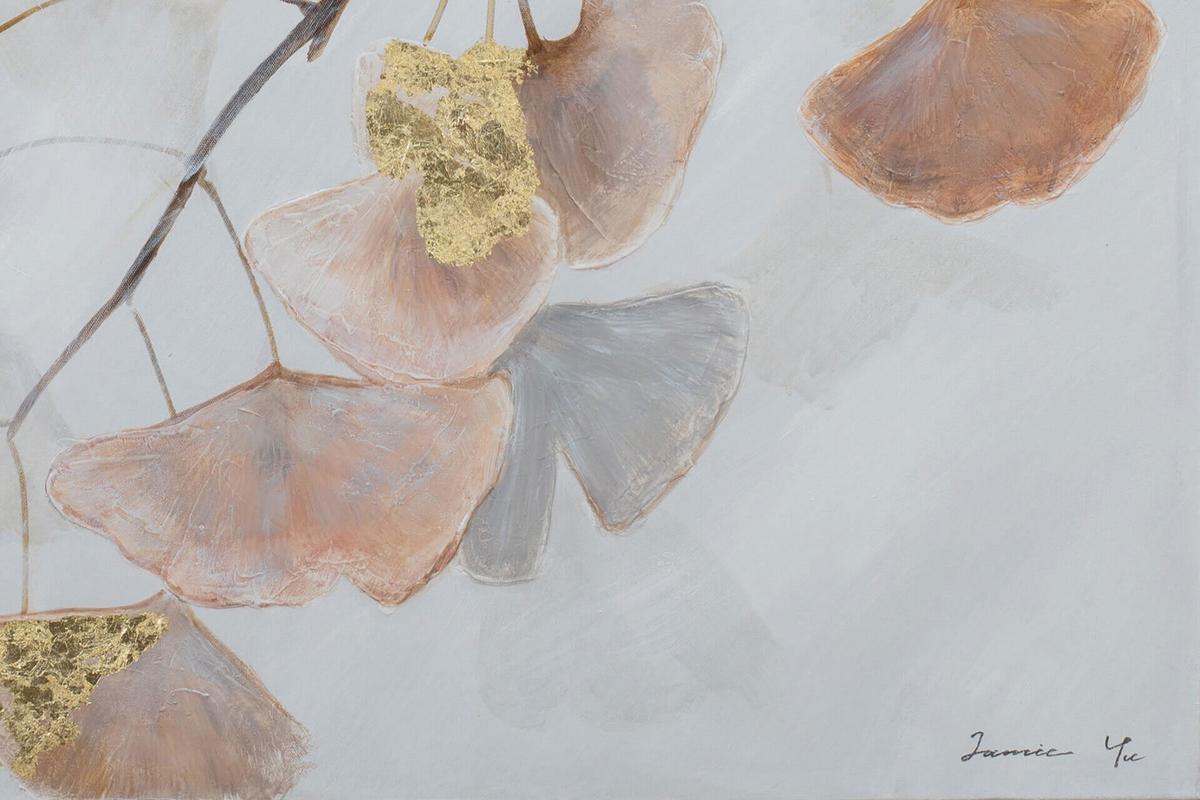 ACRYLBILD HANDGEMALT 80/80 cm - Beige/Braun, Holz/Textil (80/80cm) - KUNSTLOFT
