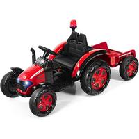 TRAKTOR 12V Rot - Rot, Kunststoff (70/153/72cm) - COSTWAY