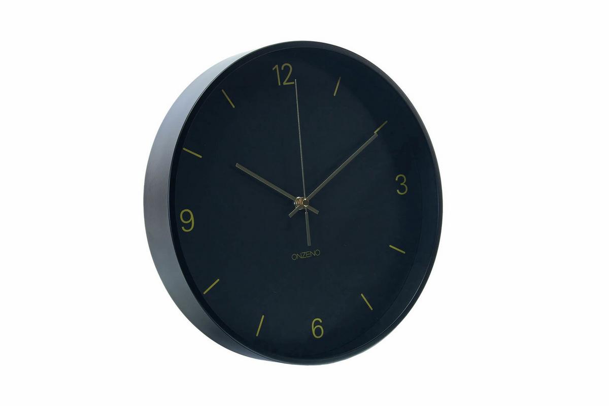 WANDUHR Design Blau 30/30 cm - Blau, Glas (30/30/5cm) - ONZENO