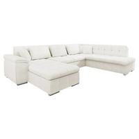 WOHNLANDSCHAFT Niko Bis, Seite: Links - Ecru, Holz/Textil (348/76/205cm) - MIRJAN24