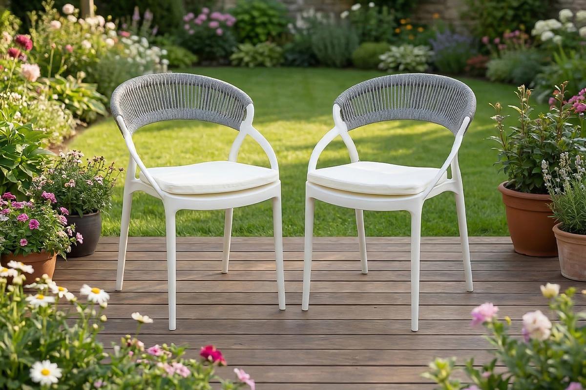 GARTENSTUHL KISO Grau Kunststoff Stapelbar (1er-Set) - Grau, Kunststoff (54/79/58cm) - KAWOLA
