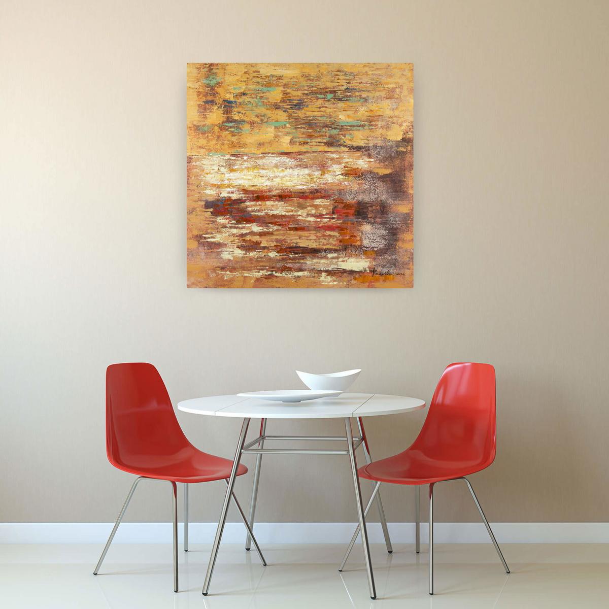 ÖLGEMÄLDE 80/80 cm - Braun, Holz/Textil (80/80cm) - KUNSTLOFT