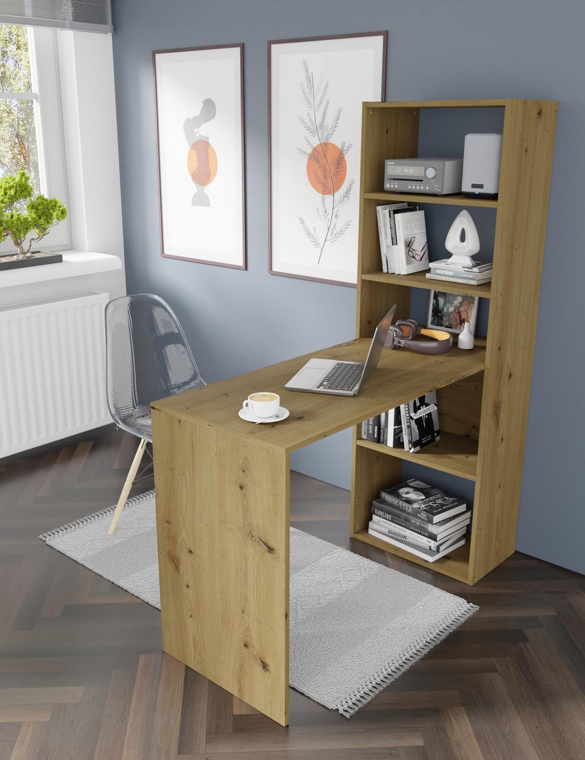SCHREIBTISCH Artisan Eiche 50/150/120 - Eiche Artisan, Holzwerkstoff (81/50/150cm) - RAUMHIRSCH FURNITURE