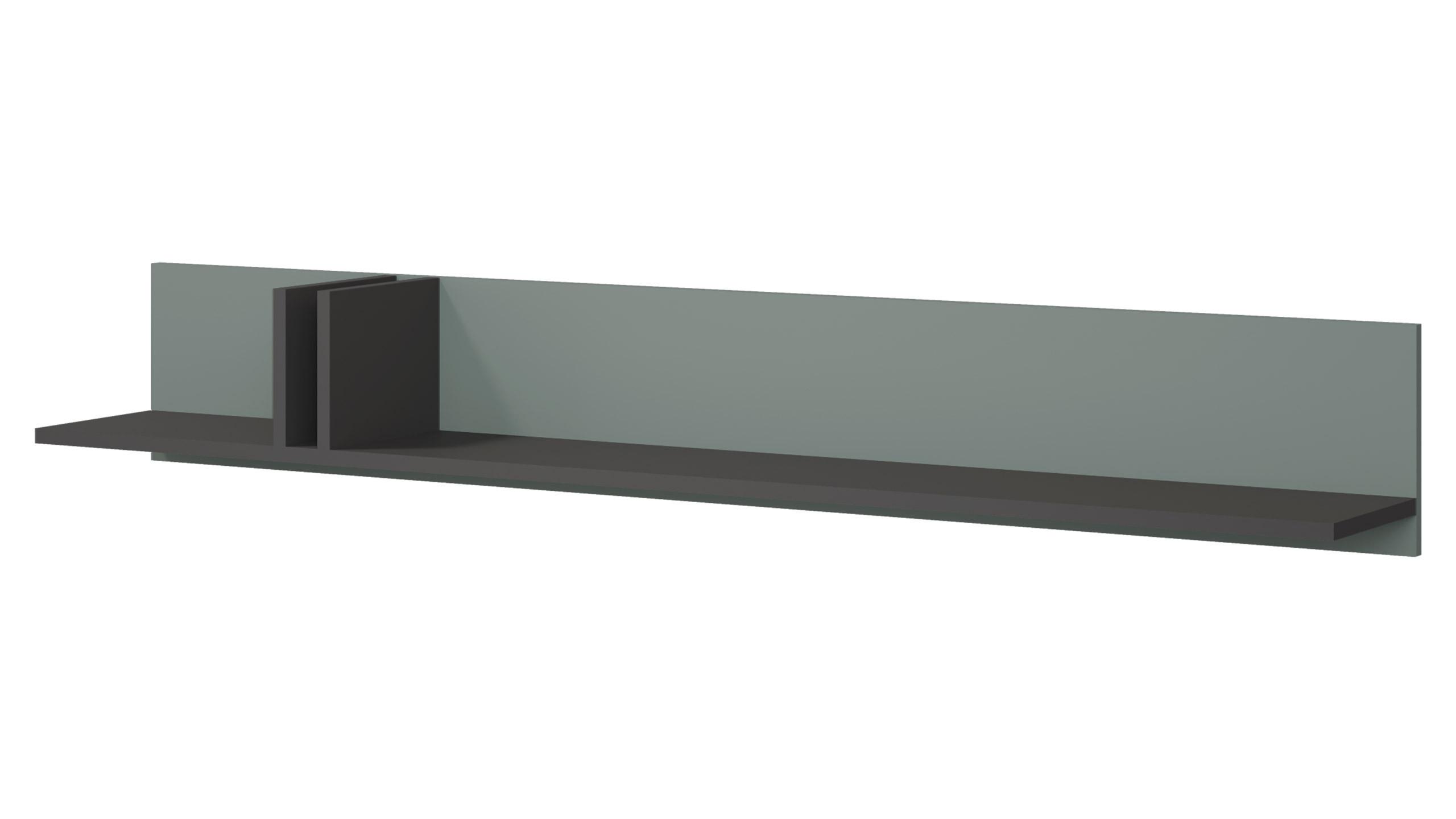 WANDREGAL Alsy AL14 - Anthrazit/Grün, Holzwerkstoff (150/22/22cm) - MIRJAN24