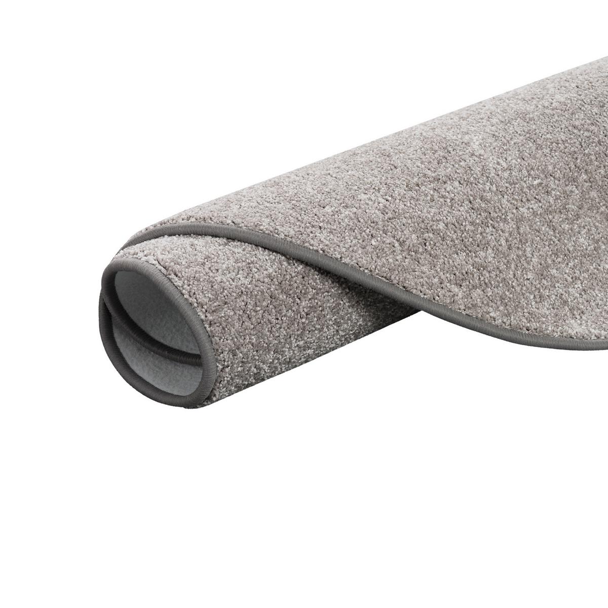 LUXUS SOFT VELOURS TEPPICH SHINE RUND - Taupe, Textil (160/160cm) - Snapstyle