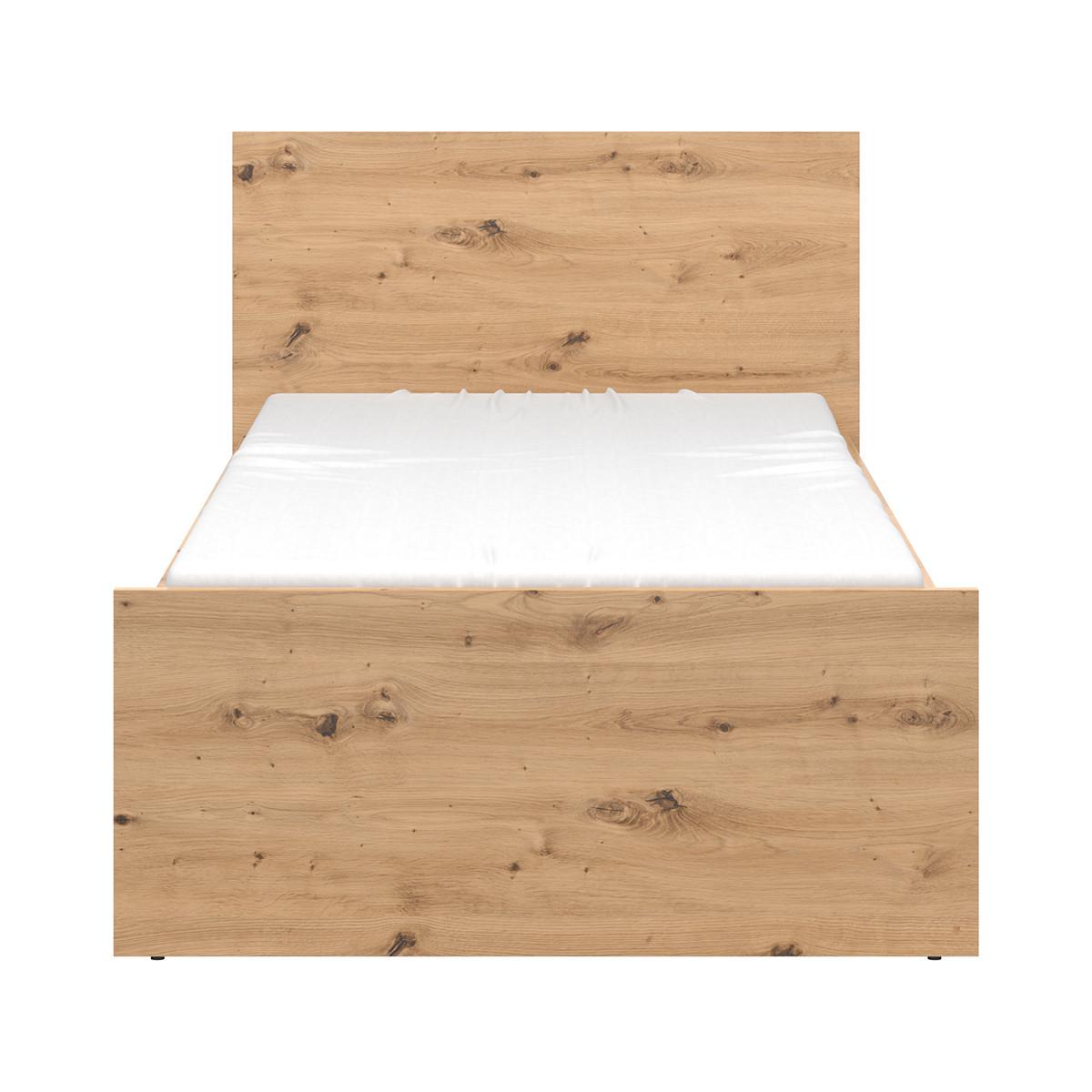 BETT 90/200 Mao Holz in Eichenoptik - Braun, Holzwerkstoff (90/200cm) - Petits-meubles