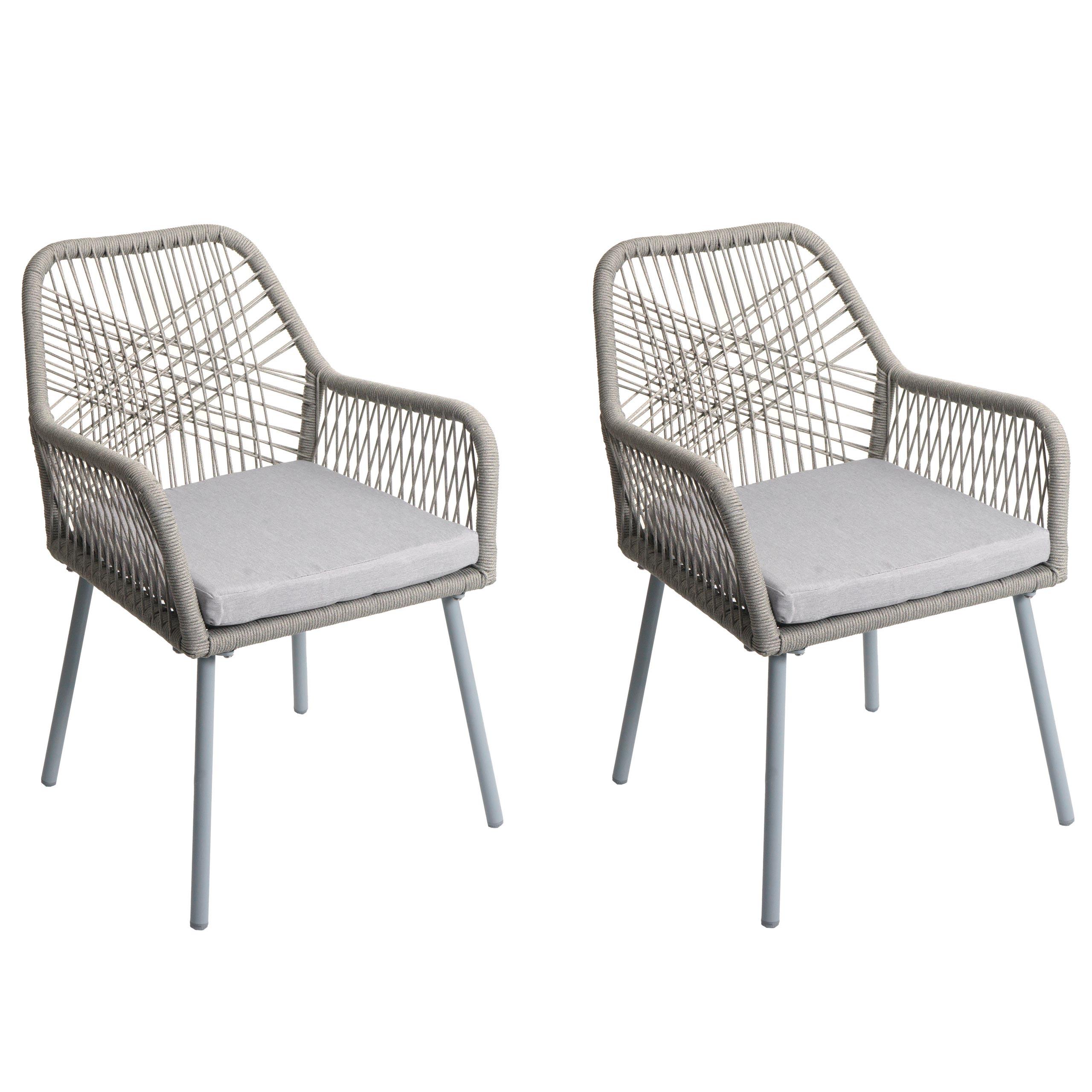 GARTENSTUHL Grau - Grau, Textil (54/81/62cm) - MCW