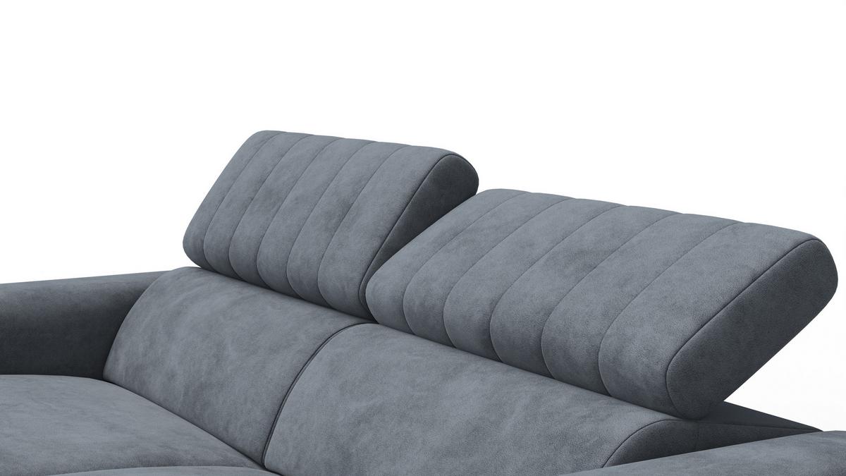 RELAXSOFA NORDEL 3-Sitzer, dunkelgrau - Dunkelgrau/Schwarz, Holz/Textil (194/80/105cm) - Wozimo