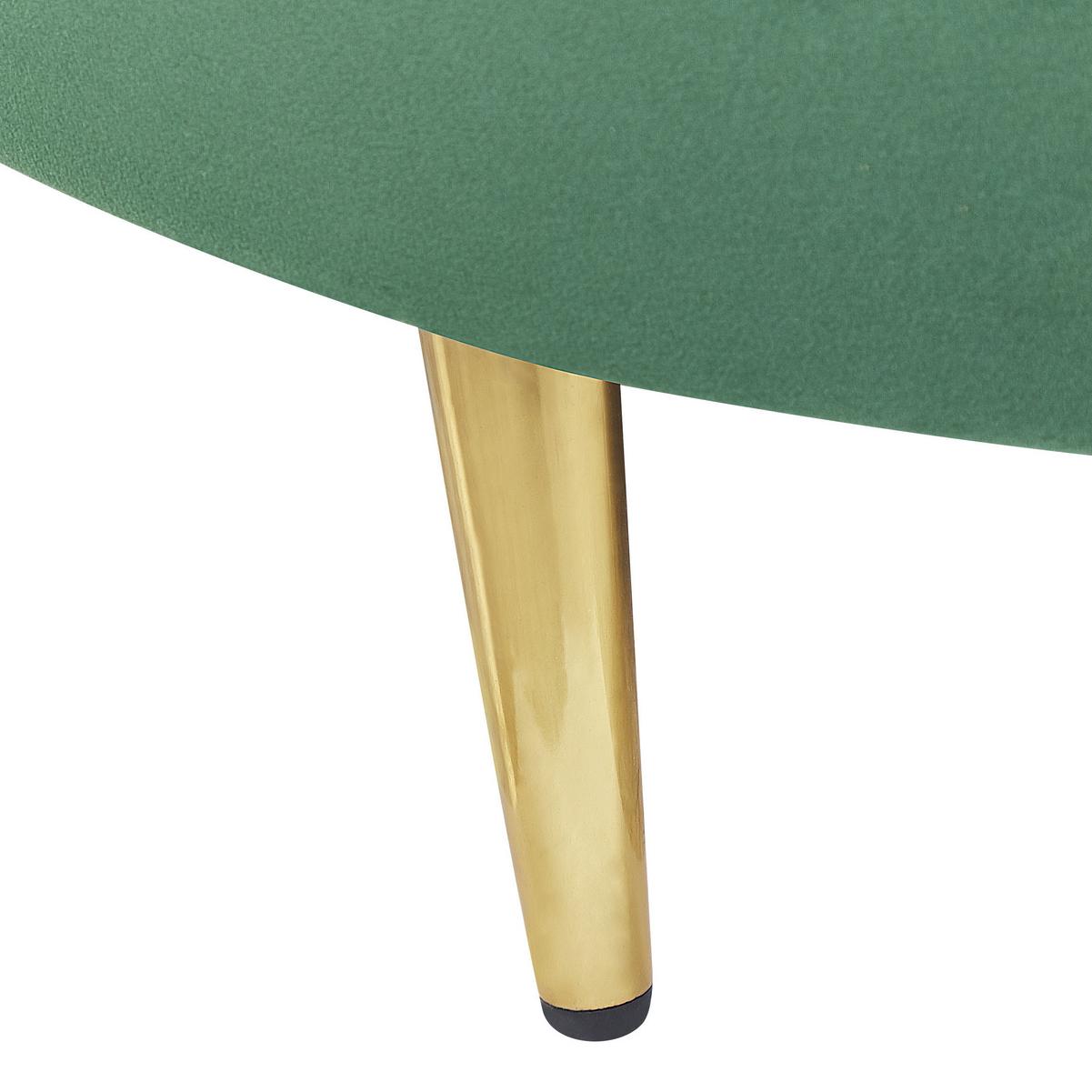 3-SITZER-SOFA Samtstoff Smaragdgrün Savar - Hellgrün, Textil (183/69/84cm) - Beliani