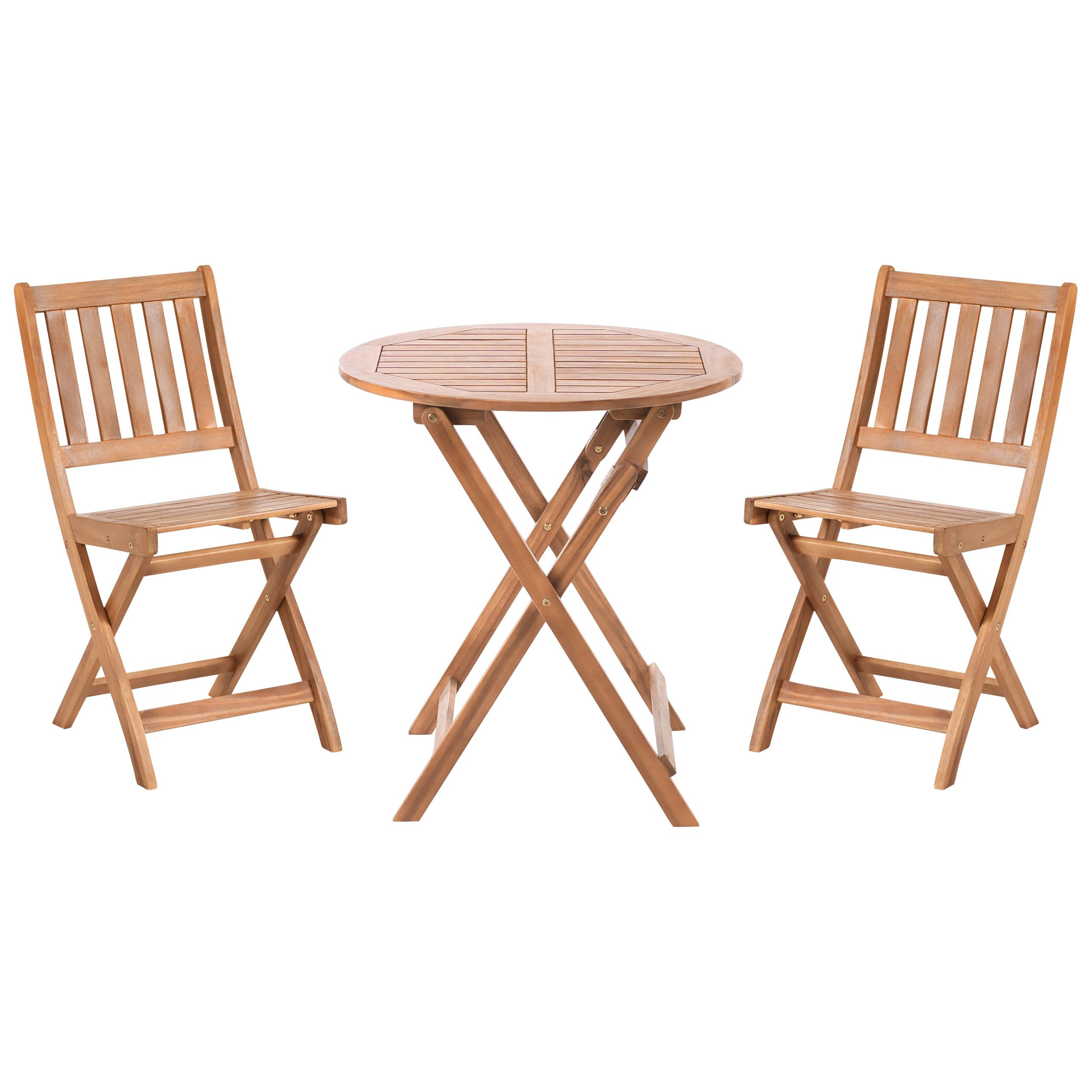 BISTRO-SET Braun Febbio - Braun, Holz - Beliani