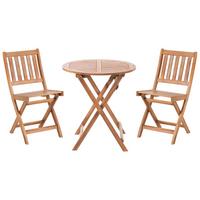 BISTRO-SET Braun Febbio - Braun, Holz - Beliani