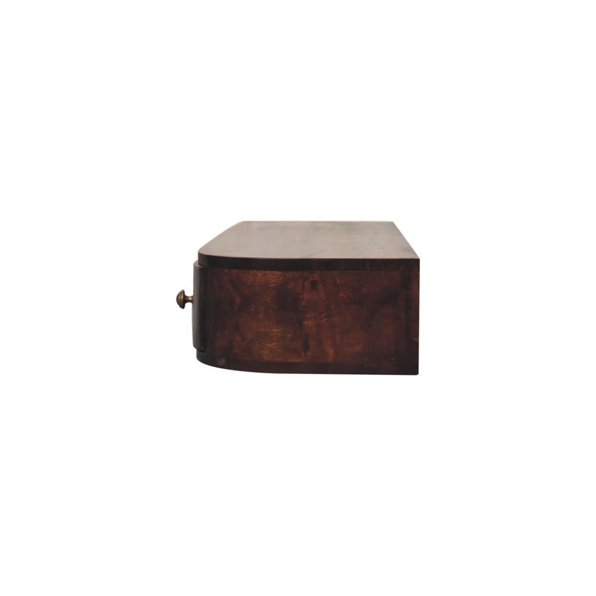 KONSOLENTISCH Kastanien-Finish, 2 Schubladen, 1 offenes Regal, Dunkelbraun - Dunkelbraun, Holz (110/30/15cm) - Artisan Furniture