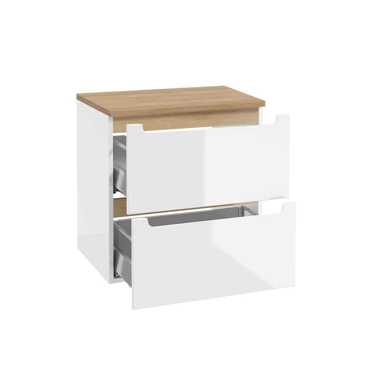 WASCHTISCHUNTERSCHRANK 60cm Livia Weiß - Weiß, Holzwerkstoff (60/62.5/46cm) - Petits-meubles