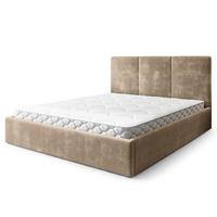 POLSTERBETT AZURI 120x200 cm mit Bettkästen - Beige - Beige, Holz (120/200cm) - MASSENO