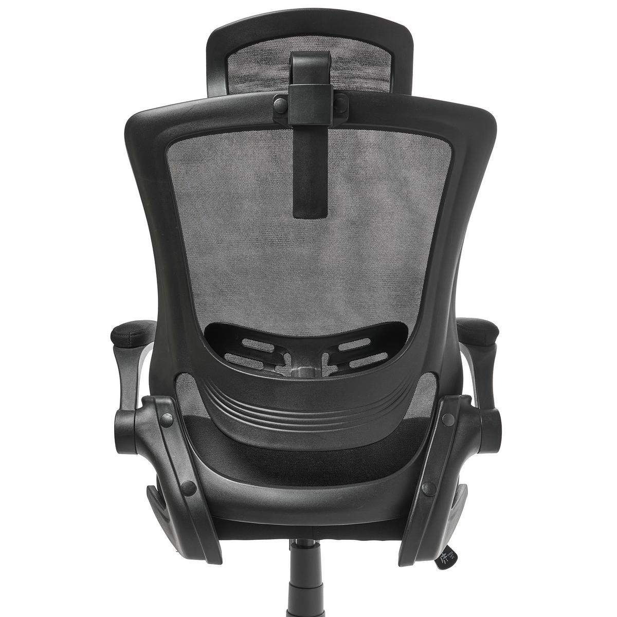 BÜROSTUHL Schwarz Paladin - Schwarz, Textil (52/96/56cm) - Beliani