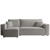 ECKSOFA Adara Mit Schlaffunktion - Grau, Holzwerkstoff/Textil (244/145cm) - Fun Möbel