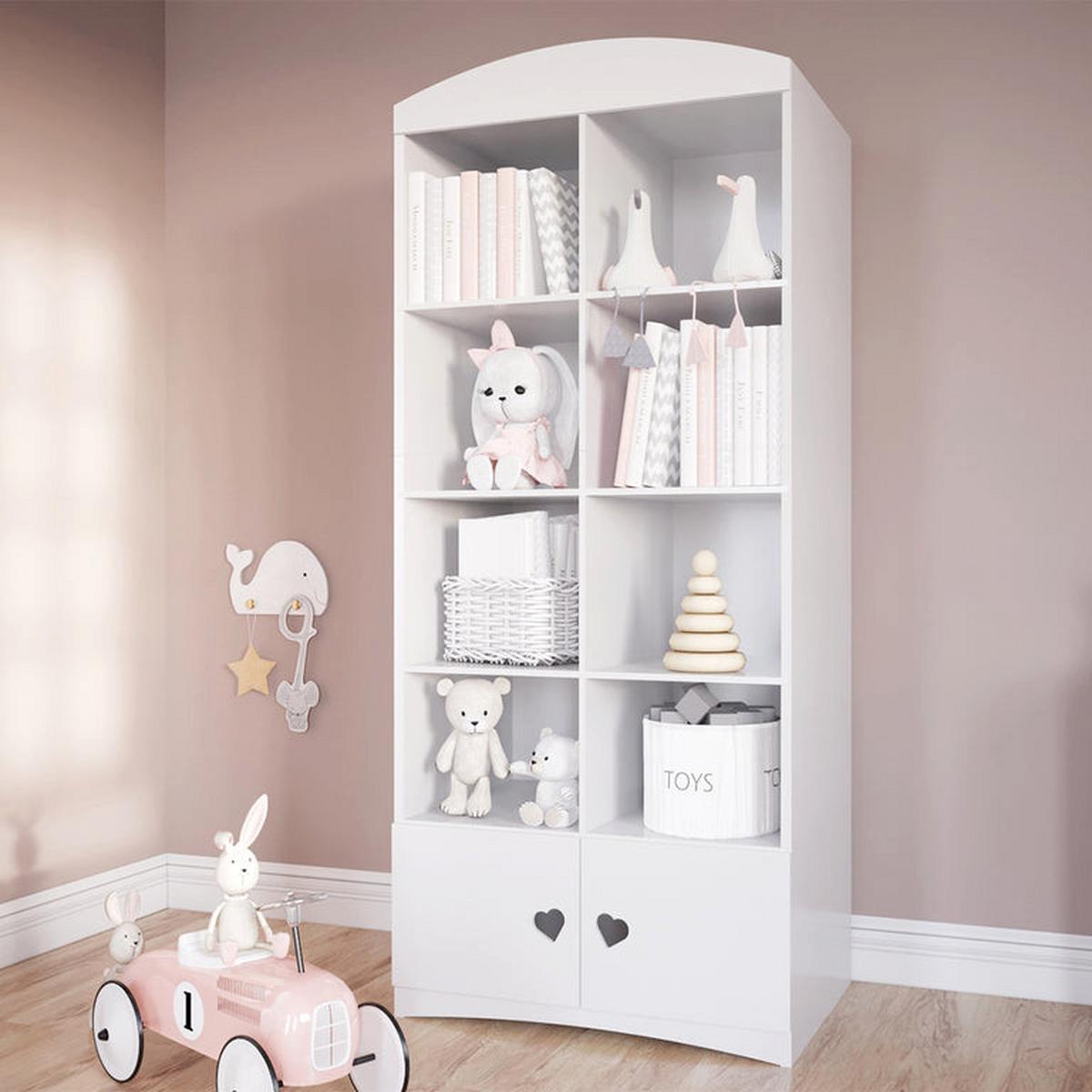 BÜCHERREGAL Weiß - Weiß, Holzwerkstoff (90/188/34cm) - Petits-meubles