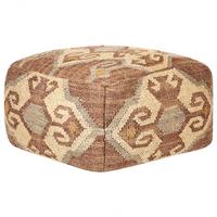 POUF Urpad 50/50/30 cm - Rot, Naturmaterialien (50/30/50cm) - Beliani