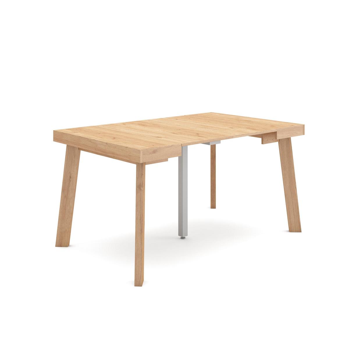 KONSOLENTISCH ausziehbar 58 bis 140cm, für 6 Gäste, eiche, 90/58/73cm - Eichefarben, Holzwerkstoff (90/140/73cm) - Skraut Home
