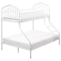 HOCHBETT Metall 90/140/200 cm Weiß Chamonix - Weiß, Metall (90/200cm) - Beliani