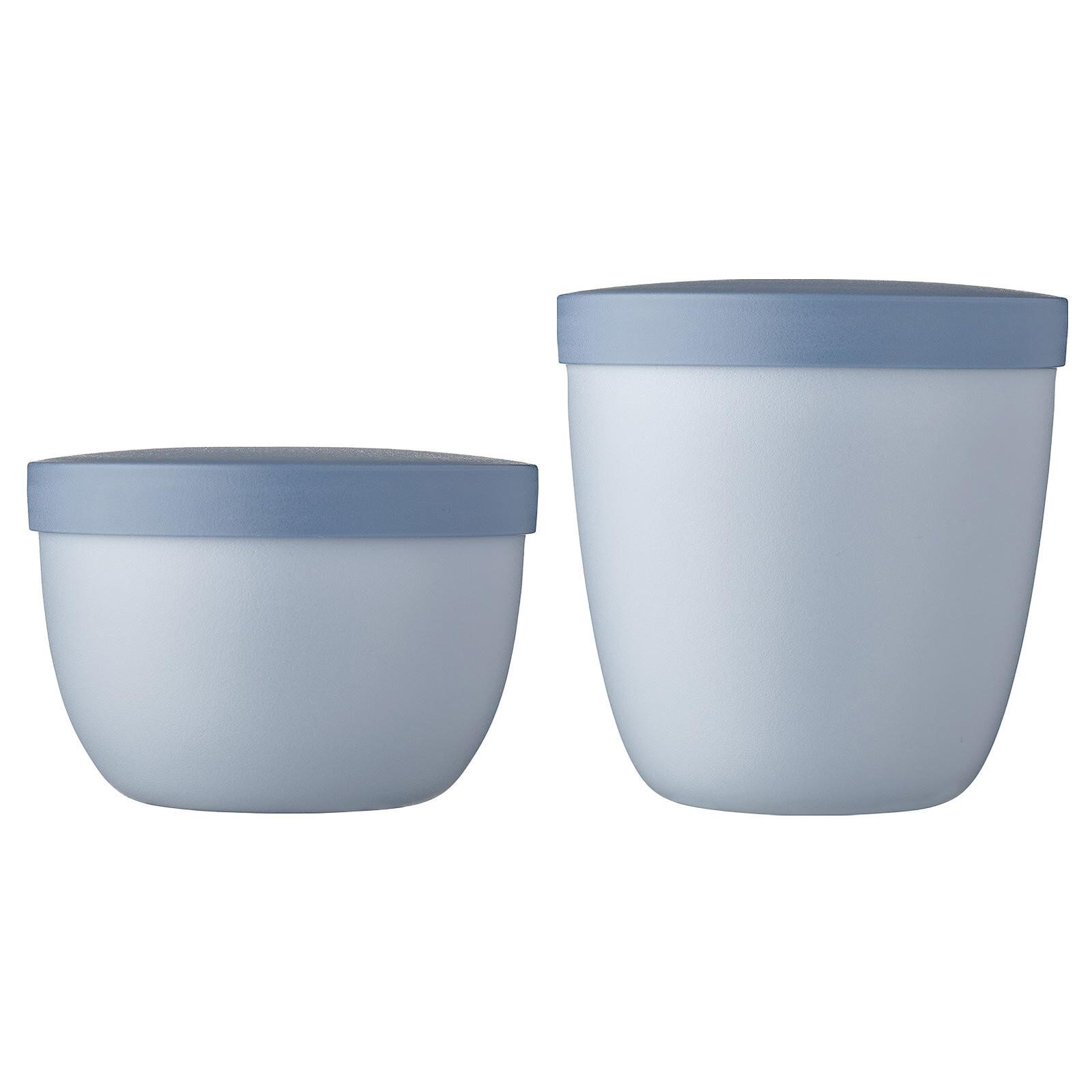 SNACKPOTS Ellipse Nordic Blue 350 & 500 ml 2er Set - Hellblau, Kunststoff (2/2/2cm) - Mepal