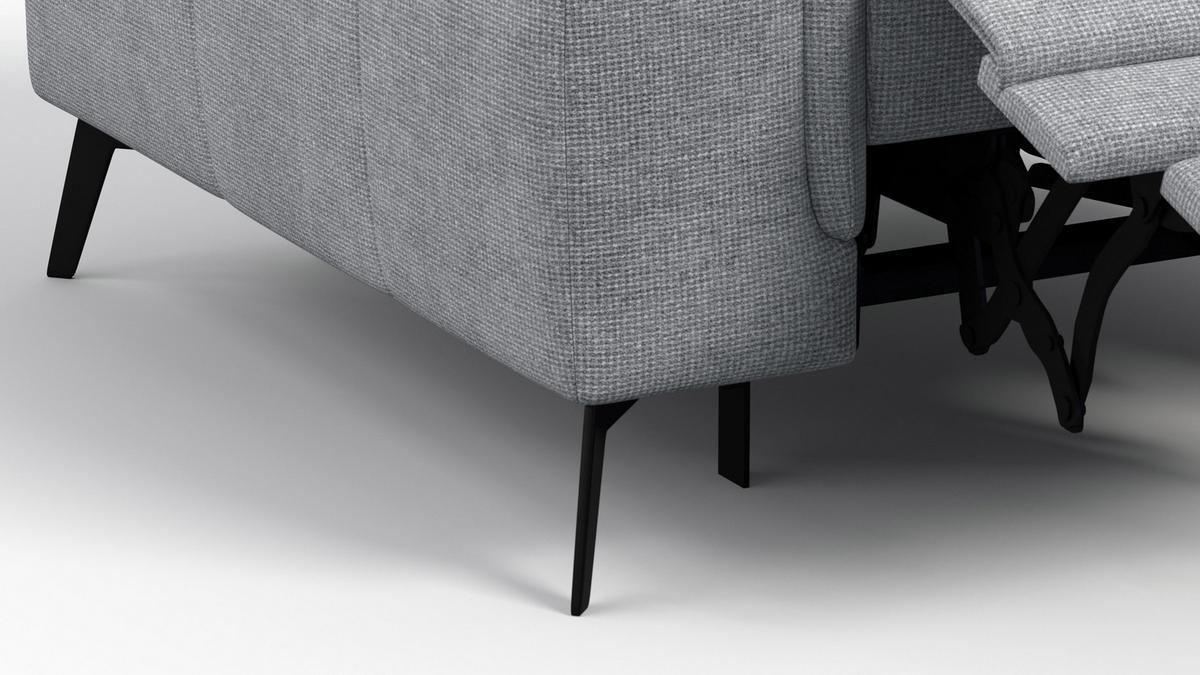 SESSEL FIERO mit Relaxfunktion, silberfarben - Silberfarben/Schwarz, Holzwerkstoff/Textil (114/82/103cm) - Wozimo