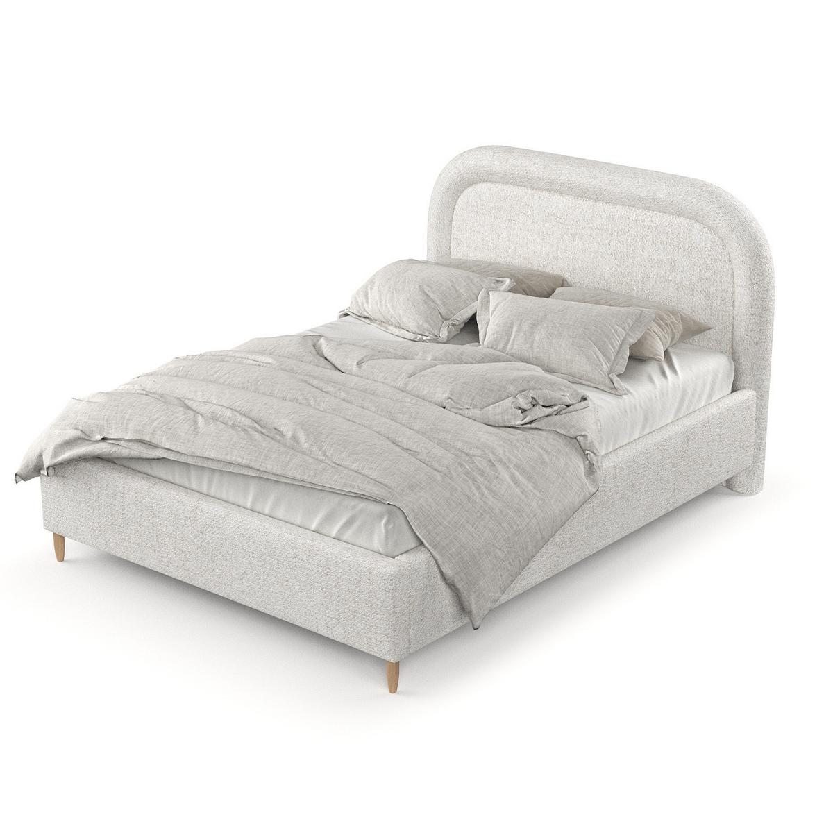 POLSTERBETT Zoya 120/200 cm Creme im Neve Stoff - Creme/Naturfarben, Holz/Holzwerkstoff (120/200cm) - AltaBeds