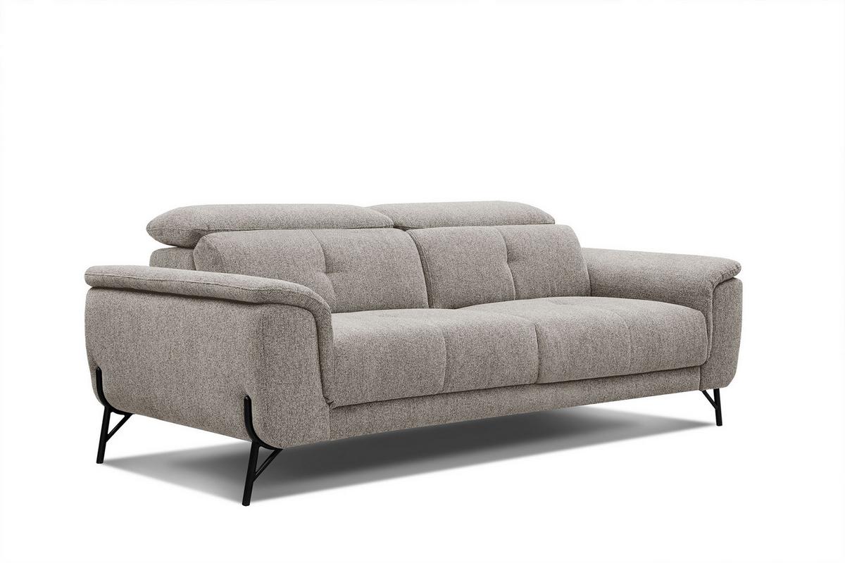 SOFA AVENA 3-Sitzer, taupe - Taupe, Holzwerkstoff/Textil (204/80/108cm) - Wozimo