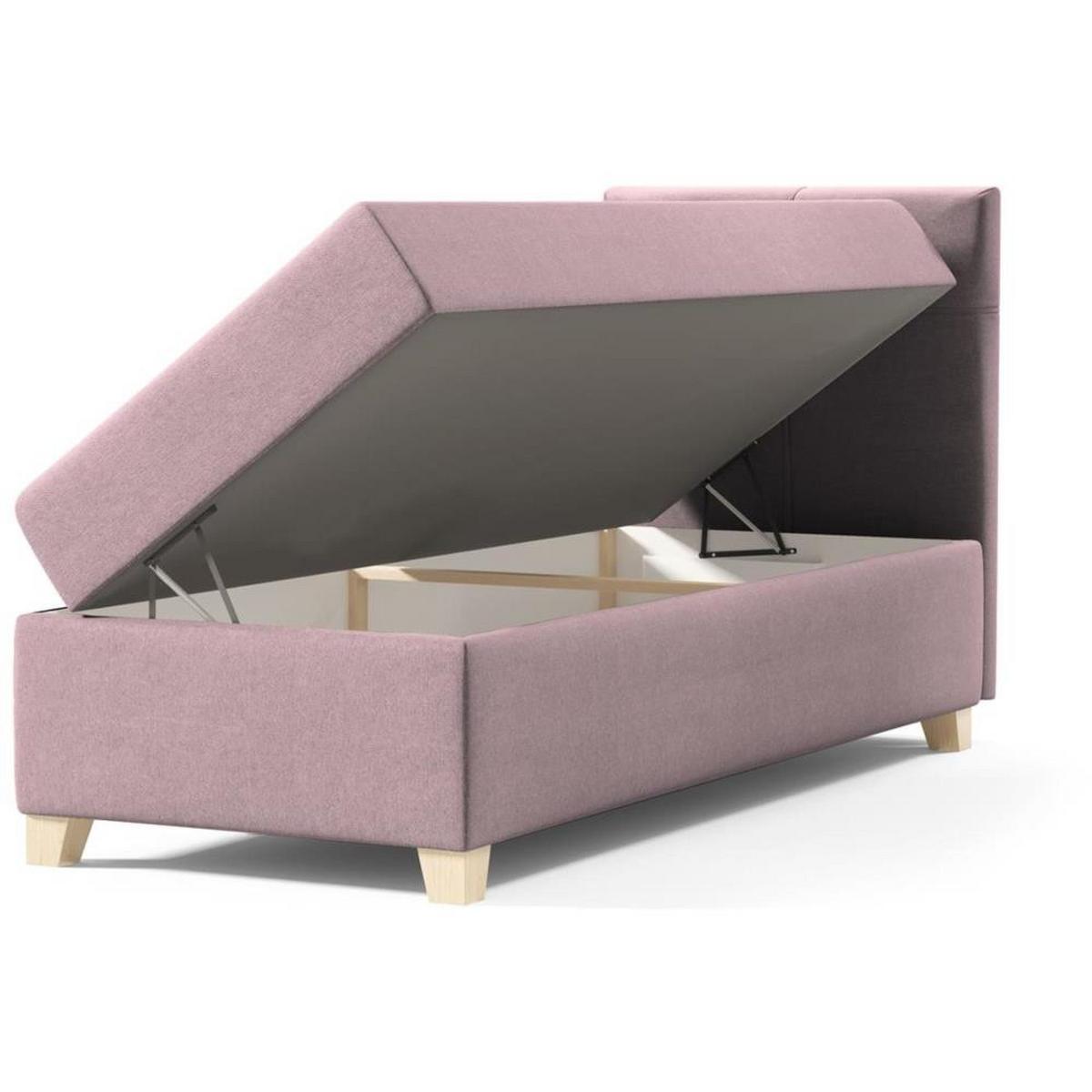 POLSTERBETT Helen Mini 93/206/106 rosa - Rosa, Holzwerkstoff/Textil (90/200cm) - Beautysofa