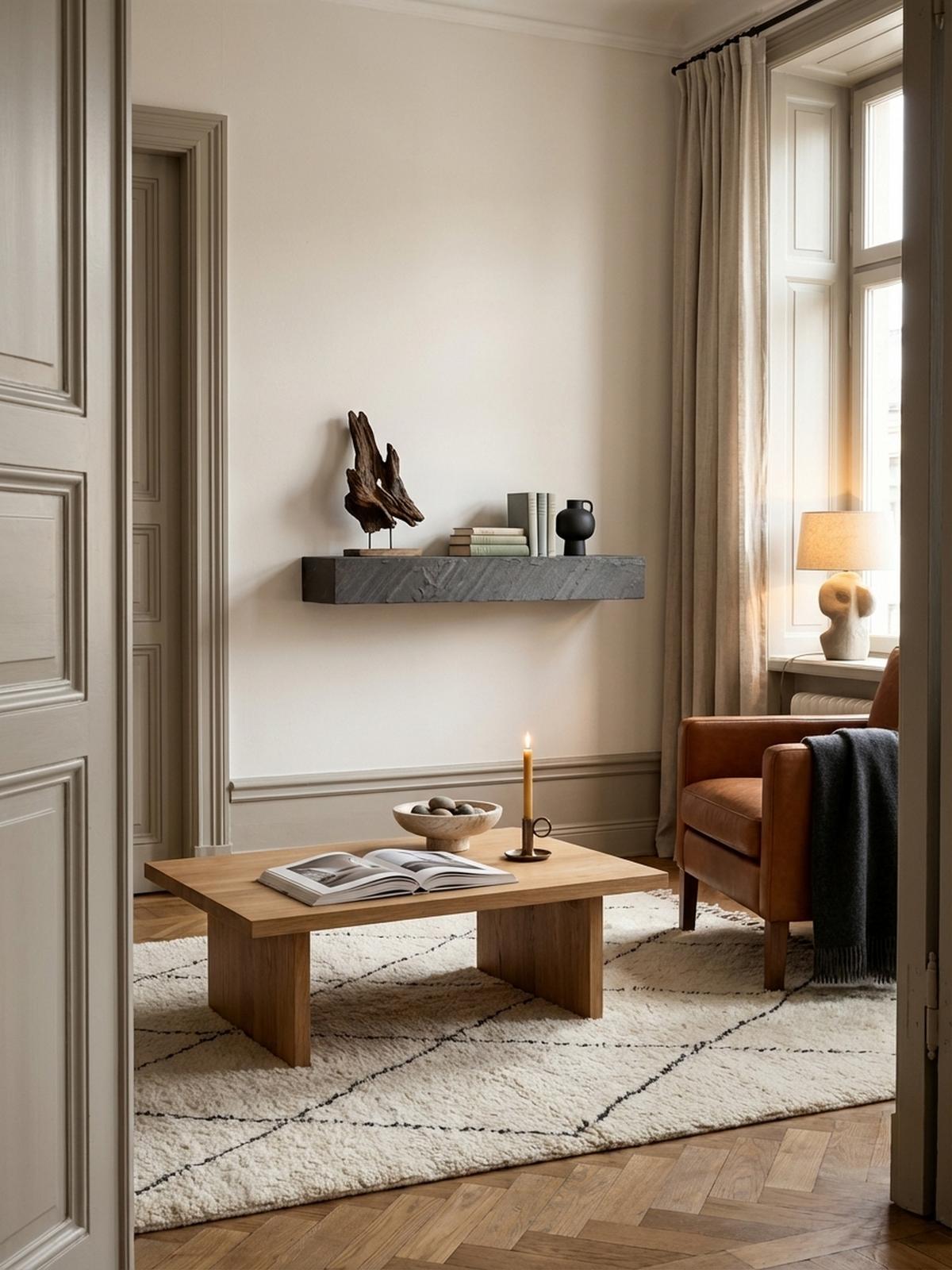WANDREGAL Mango Massivholz Steinoptik Rechteckig Modern, Grau 90x20x10 cm - Grau, Holz (90/10/20cm) - KADIMA DESIGN