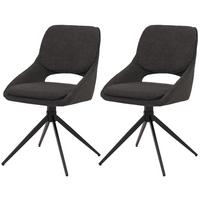 ESSZIMMERSTUHL Grau 2er-Set - Dunkelgrau/Grau, Textil (55/87/55cm) - MCW