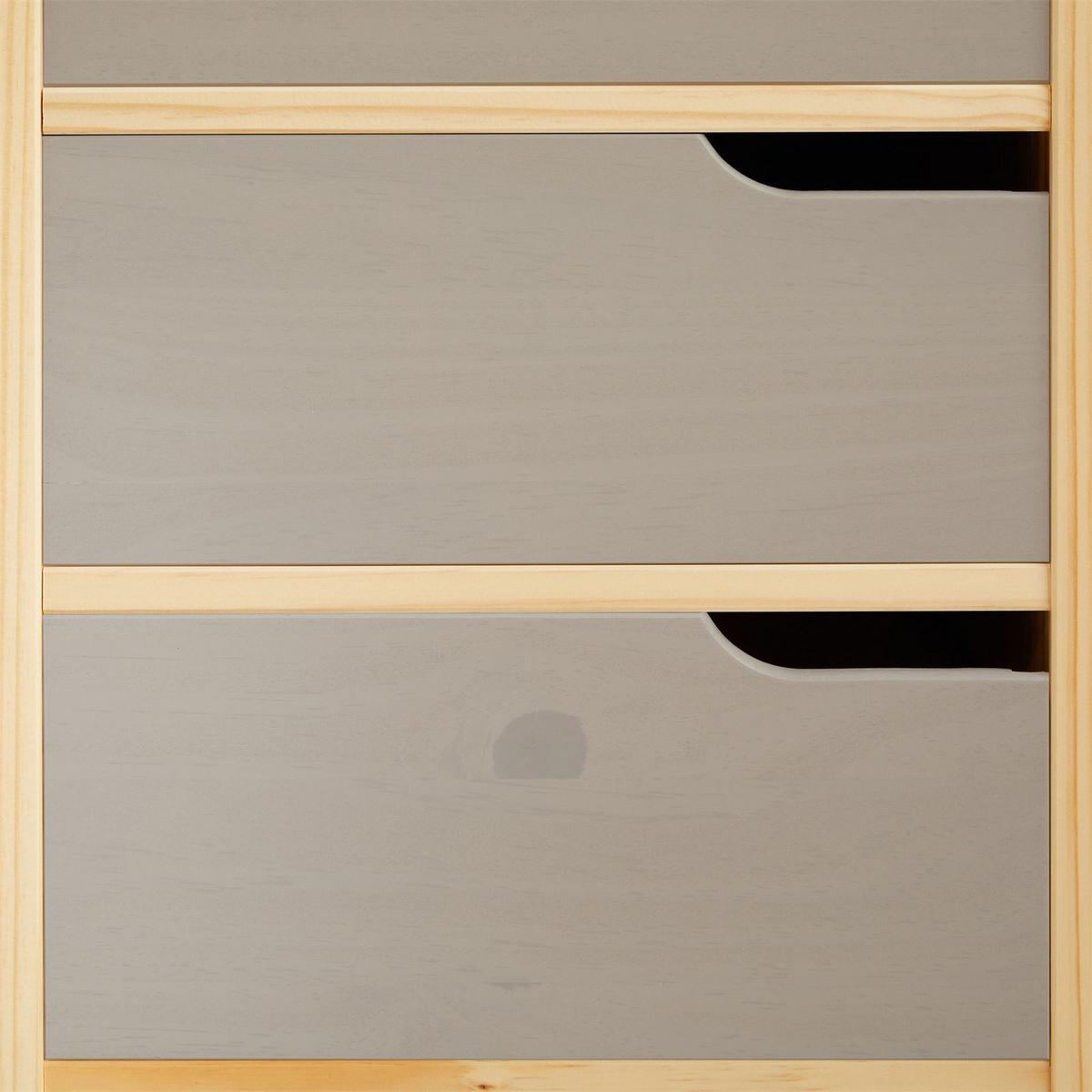 KINDERSCHREIBTISCH EMMA natur/grau - Naturfarben/Grau, Holz (114/76/55cm) - IDIMEX