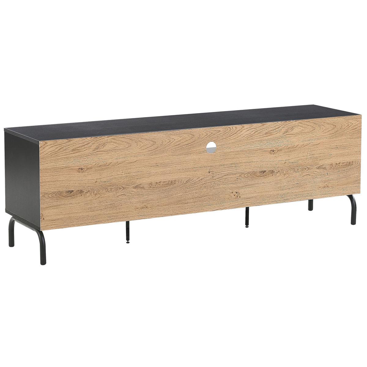 TV-MÖBEL Schwarzes, Hellbraun ITACA 41/160/52 cm - Schwarz, Holzwerkstoff (160/52/41cm) - Beliani