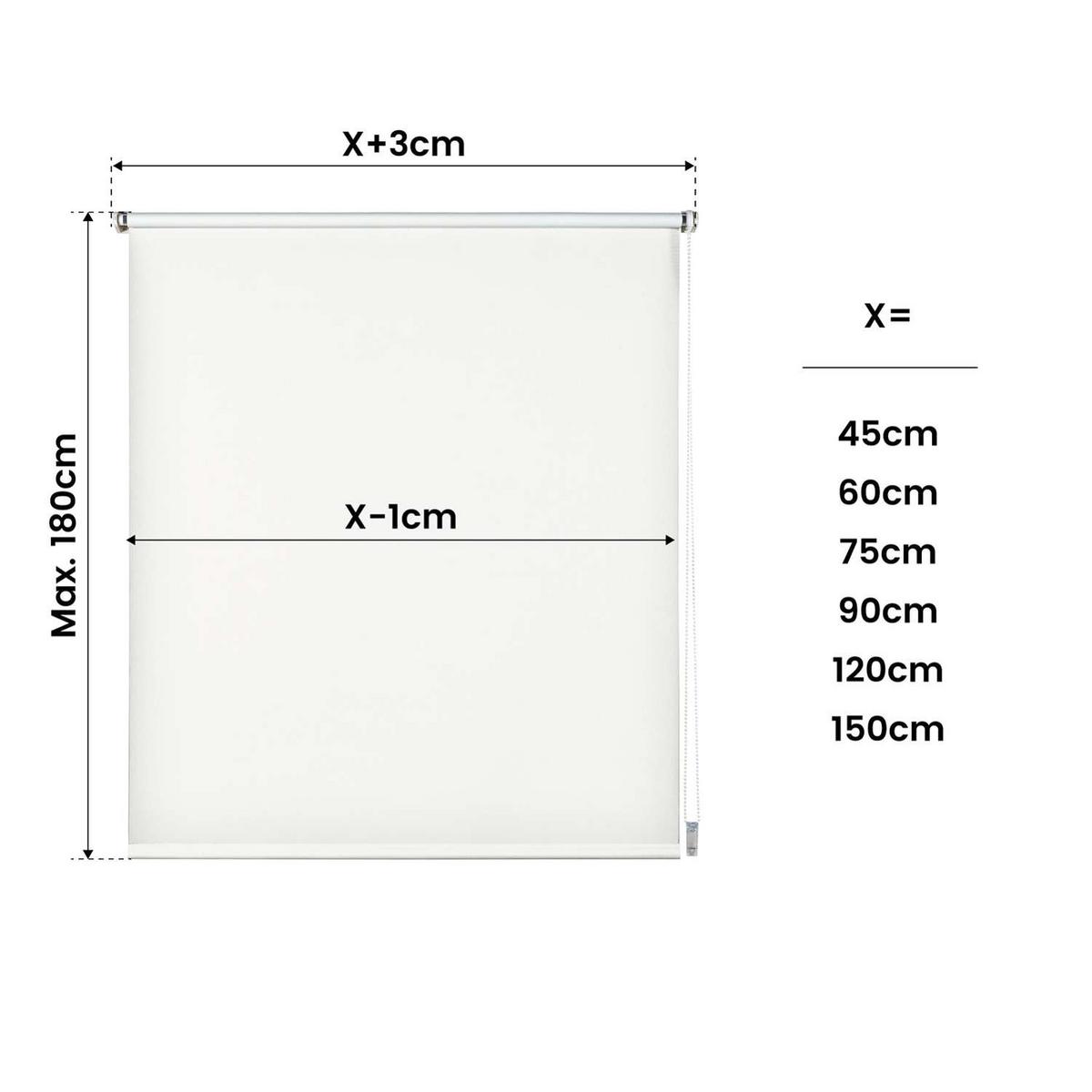 VERDUNKELUNGSROLLO, Weiß, 120 x 180 cm - Weiß, Kunststoff (120/180cm) - STORESDECO