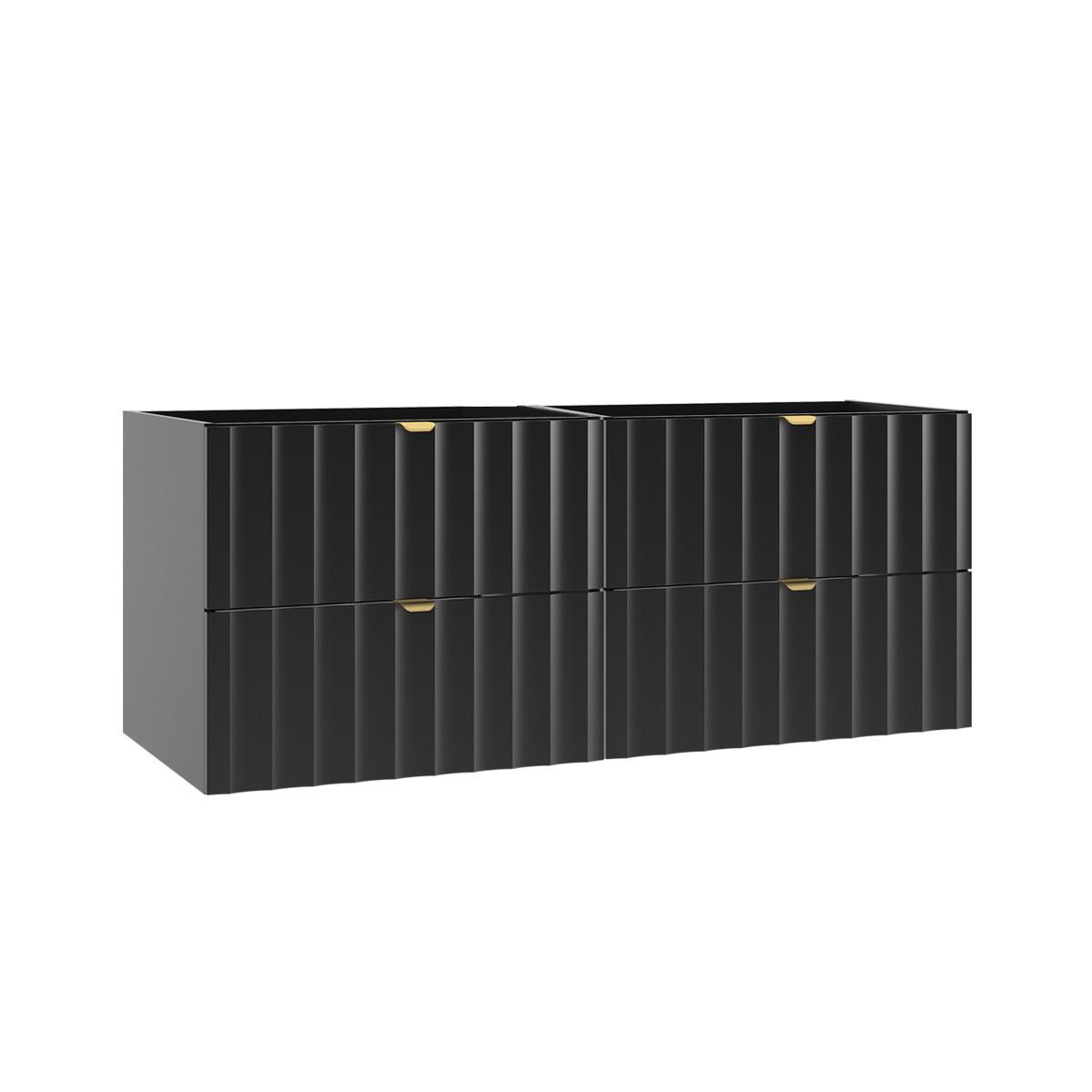 WASCHTISCHUNTERSCHRANK 120cm Lexa Schwarz - Schwarz, Holzwerkstoff (120/50/45.8cm) - Petits-meubles