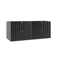 WASCHTISCHUNTERSCHRANK 120cm Lexa Schwarz - Schwarz, Holzwerkstoff (120/50/45.8cm) - Petits-meubles