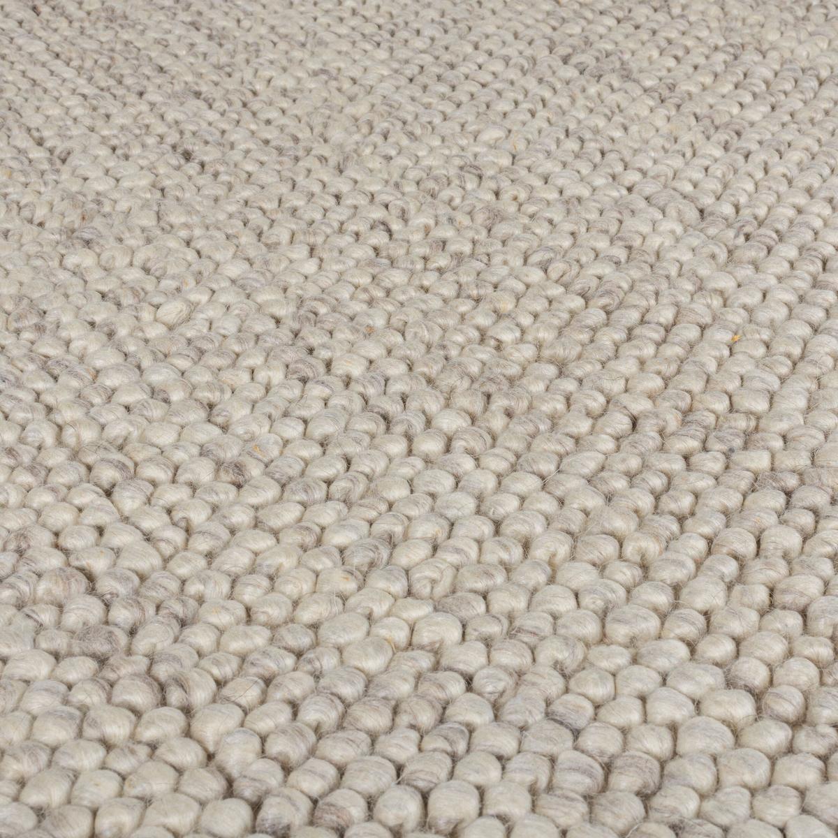 WOLLTEPPICH handgewebt MEDWAY, einfarbig, Beige, 60 x 230 cm - Beige, Textil (230/60cm) - KADIMA DESIGN