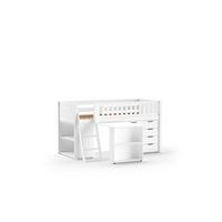 HOCHBETT Karyl 208x114x135 Massivholz Weiß Regal Kommode - Weiß, Holz (90/200cm) - 58aufmkessel