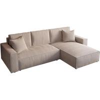 ECKSOFA Parys mit Schlaffunktion und universeller Ottomane, beige - Beige/Schwarz, Kunststoff/Textil (290/185cm) - Beautysofa