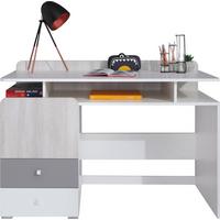 SCHREIBTISCH TREVISO 125x55x86 cm Bürotisch Computertisch, Weiß - Weiß, Holzwerkstoff (125/55/86cm) - MASSENO