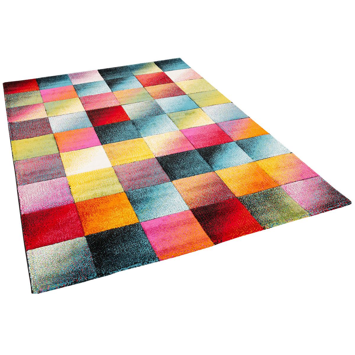 DESIGNER TEPPICH MAUI MODERN KARO - Multicolor, Textil (80/150cm) - Pergamon