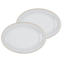 SERVIERPLATTEN Geo beige 32 x 21 cm 2er Set - Beige, Keramik (21/3/32cm) - Ritzenhoff Breker