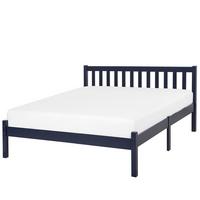 HOLZBETT 140/200cm Marineblau Florac - Blau, Holz (140/200cm) - Beliani