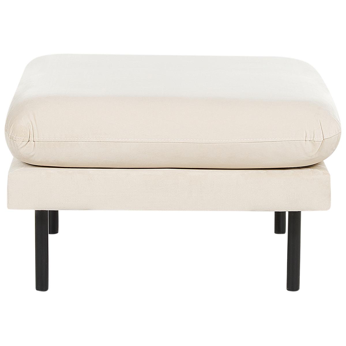 OTTOMANE Hellbeige Vinterbro - Beige/Schwarz, Textil (70/44/70cm) - Beliani