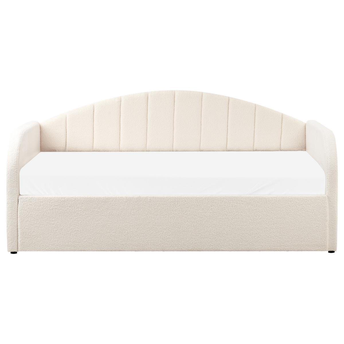 AUSZIEHBETT 90x200 cm Beige Eyburie - Beige, Textil (90/200cm) - Beliani