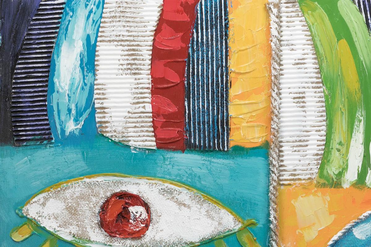 ACRYLBILD HANDGEMALT 80/80 cm - Multicolor, Holz/Textil (80/80cm) - KUNSTLOFT