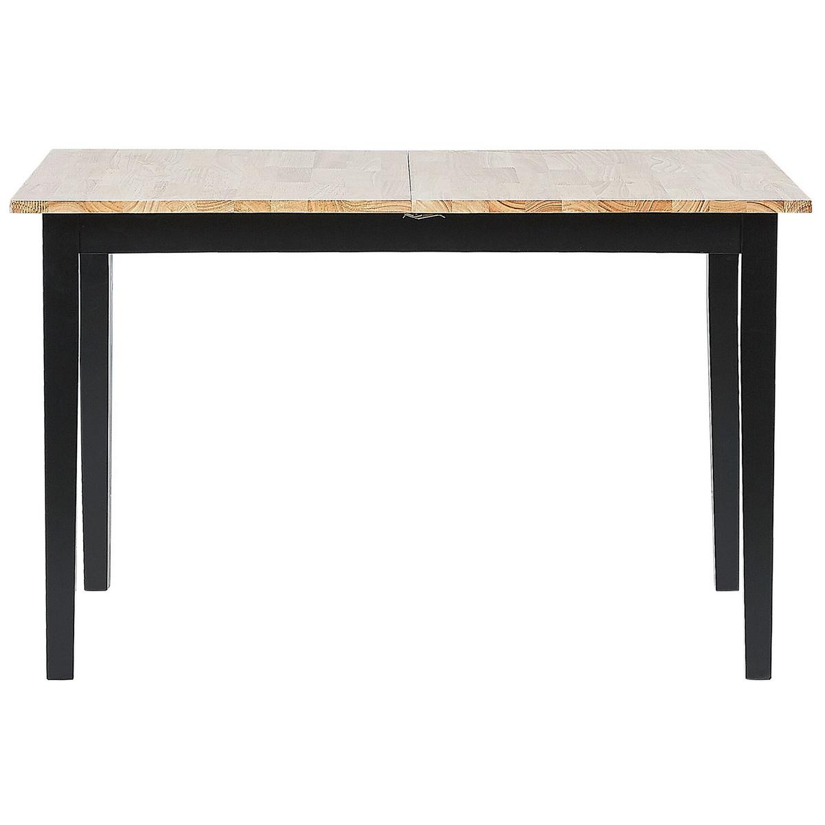 ESSTISCH 120-150/80/74 cm Hellbraun, Schwarz Rechteckig Houston - Hellbraun, Holz (150/80/74cm) - Beliani