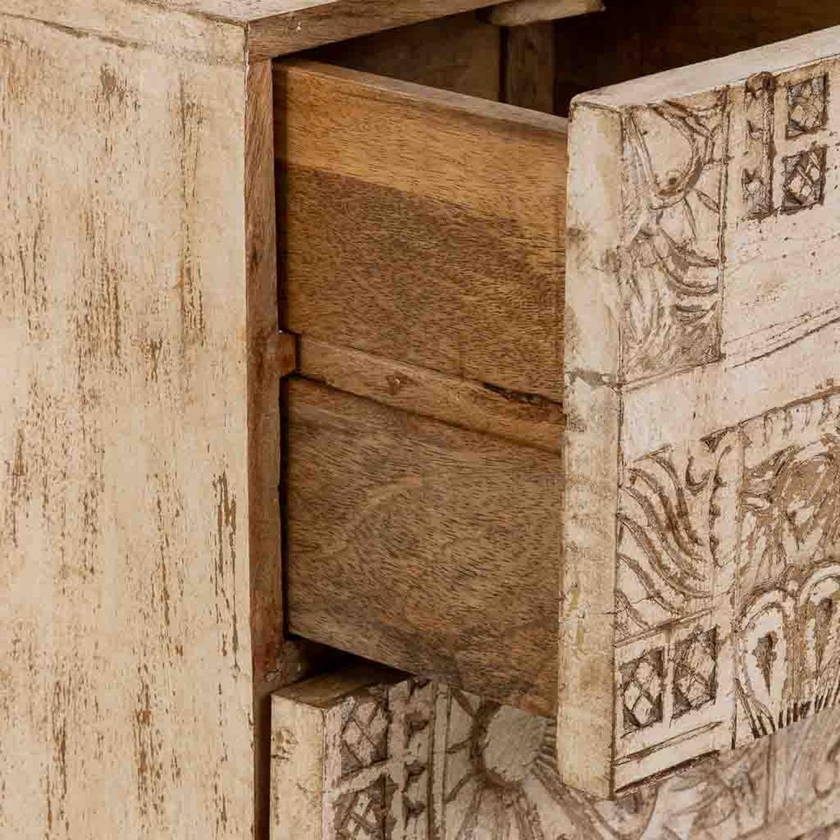 BEISTELLTISCH aus holz 37x40x56cm - Beige, Holz (37/56/40cm) - Wanderlust