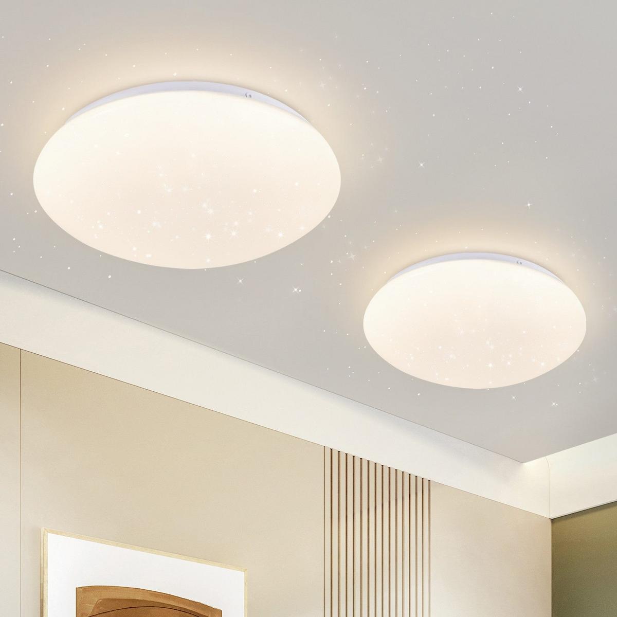 LED-2 DECKENLEUCHTE brot 4000K - Neutrallicht 17/17/7 cm - Weiß, Metall (17/17/7cm) - Nettlife